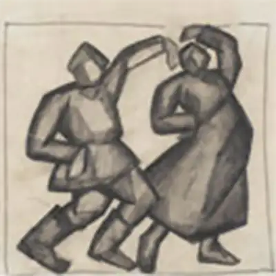 Kazimir Malevich, Bubnovy Valet 44. Dansend paar, 1912